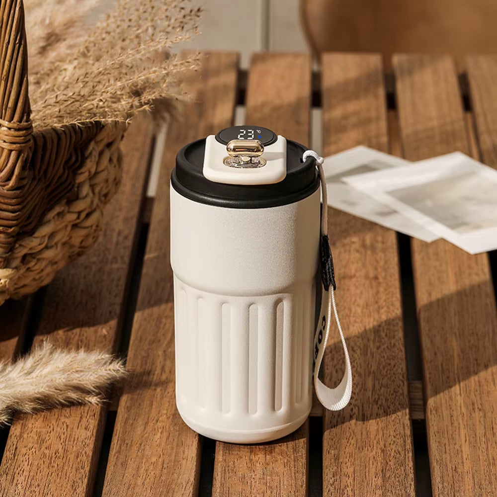 Intelligent 316 Stainless Steel Coffee Cup Temperature Display Insulated Cup Winter Office Hot Water Cup Gift 460ML Travel