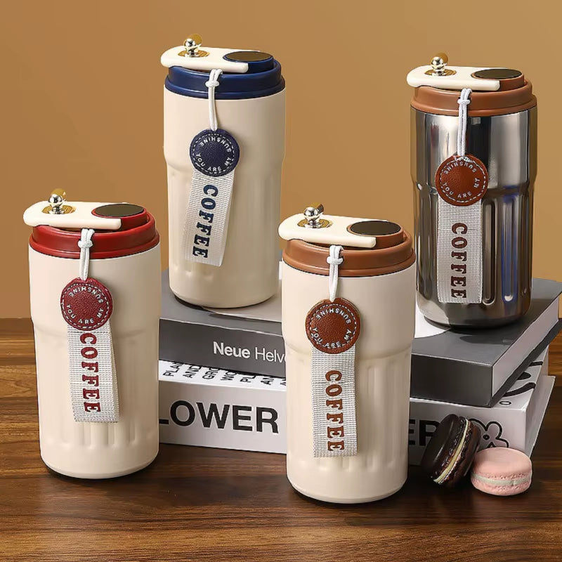 Intelligent 316 Stainless Steel Coffee Cup Temperature Display Insulated Cup Winter Office Hot Water Cup Gift 460ML Travel