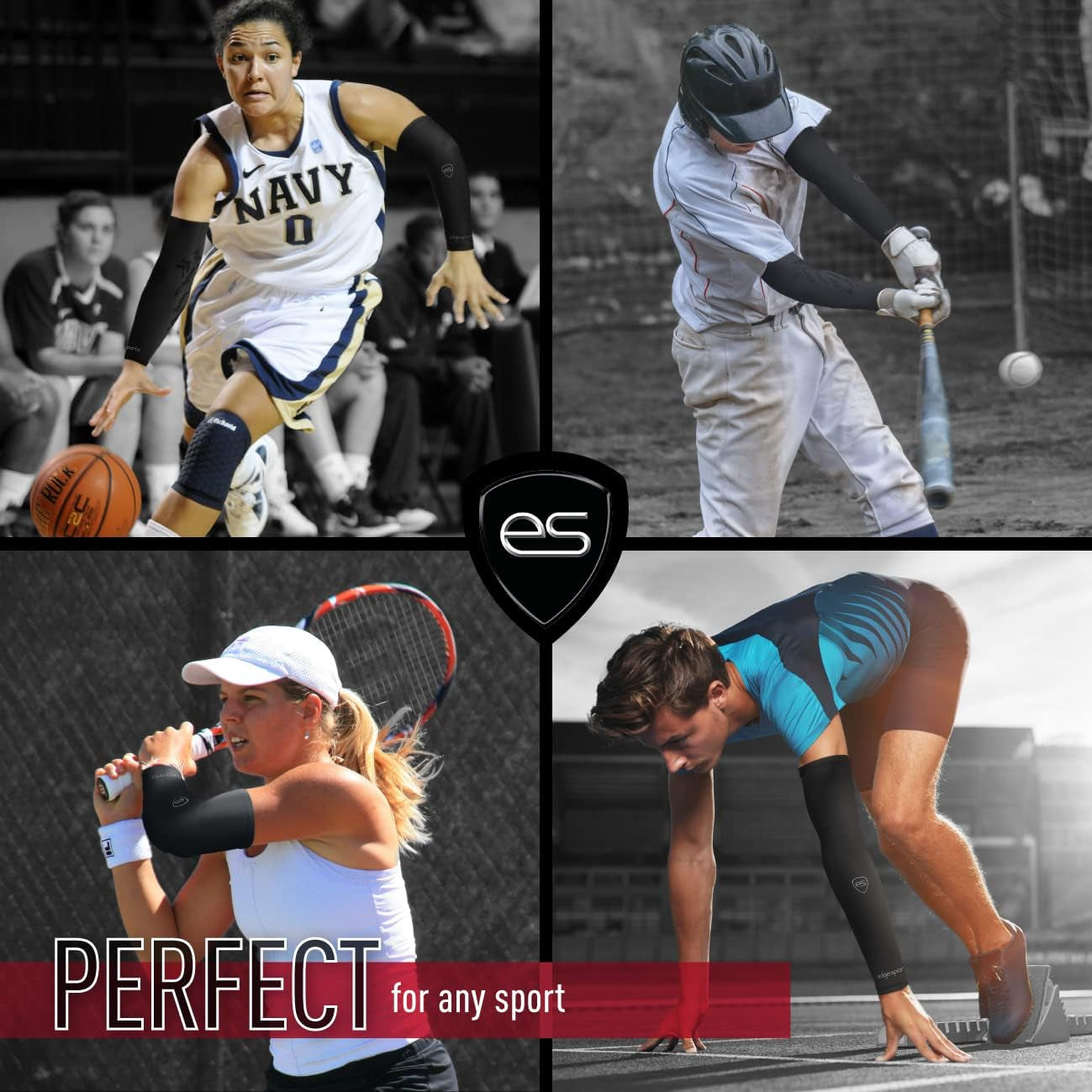 Compression Arm Sleeves for Men & Women - Protective Sleeves to Cover Arms for Sports - Tattoo Cover up & UV Protection