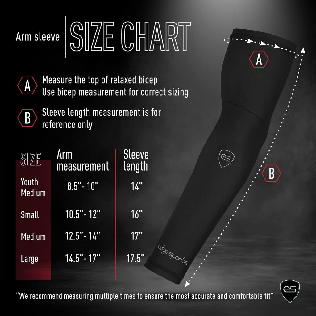 Compression Arm Sleeves for Men & Women - Protective Sleeves to Cover Arms for Sports - Tattoo Cover up & UV Protection