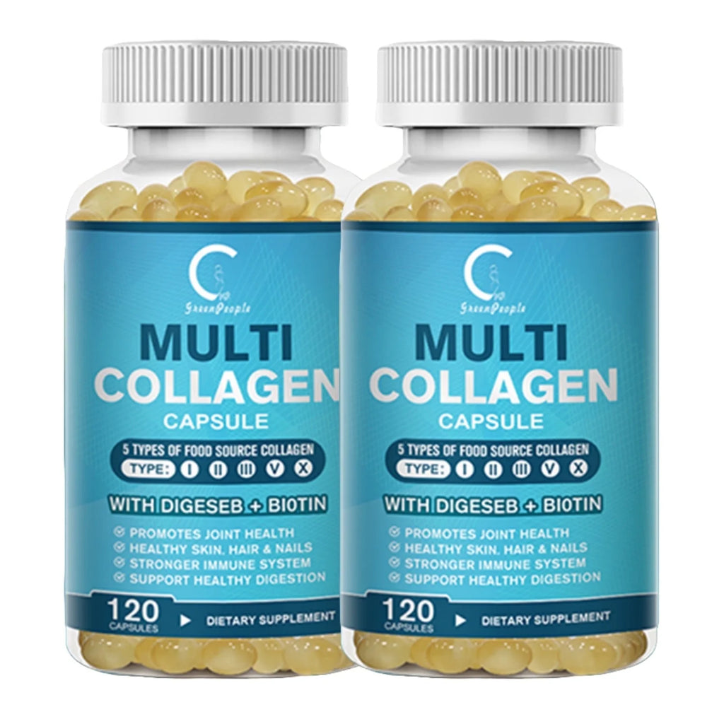 Multi-Collagen Capsules 5000Mg for Joints Hair Skin and Nails Healthy, 240 Capsules