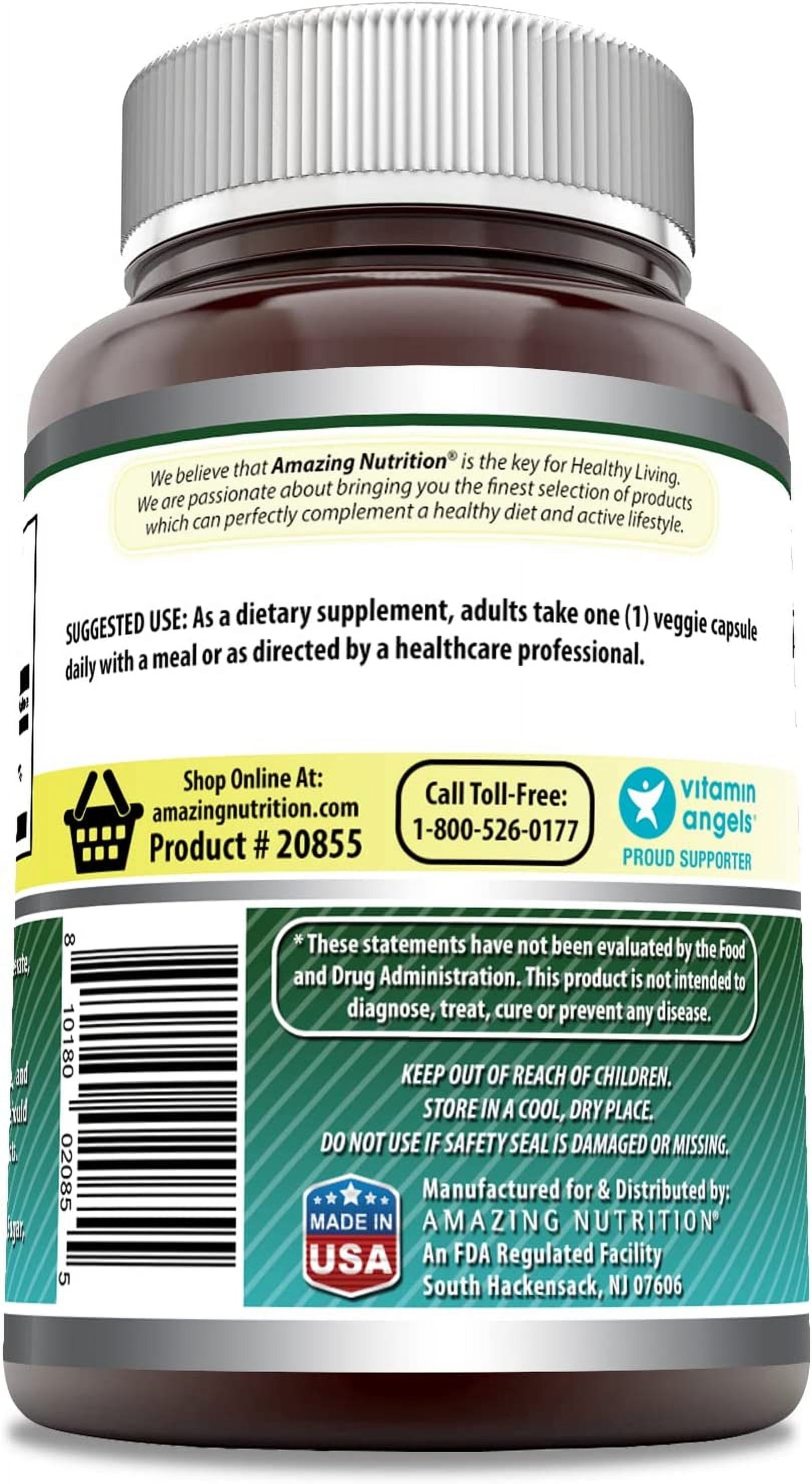 Amazing Formulas Biotin Supplement - 10,000Mcg - 200 Veggie Capsules (Non-Gmo, Gluten Free) - Pack of 3 -Supports Healthy Hair, Skin & Nails