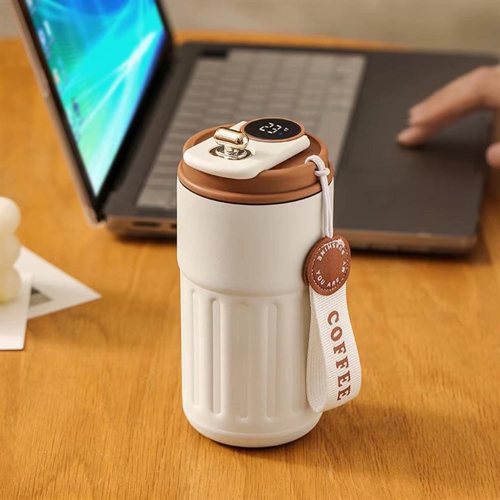 Intelligent 316 Stainless Steel Coffee Cup Temperature Display Insulated Cup Winter Office Hot Water Cup Gift 460ML Travel