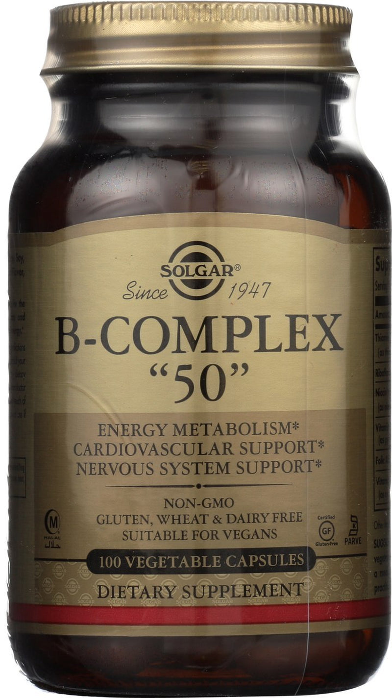 Solgar B-Complex "50" 100 Vegetable Capsules